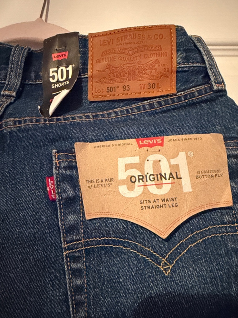 Levi's Dark Blue 501 Cutoff Denim Shorts - Picture 3 of 6